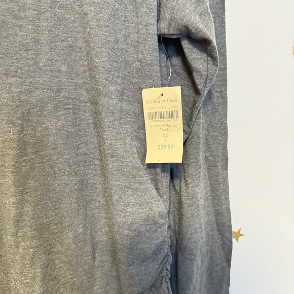 Gray Long Sleeve Cowl Neck Top - Picture 2 of 4